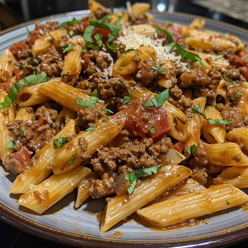 high protein creamy beef pasta 1 U1