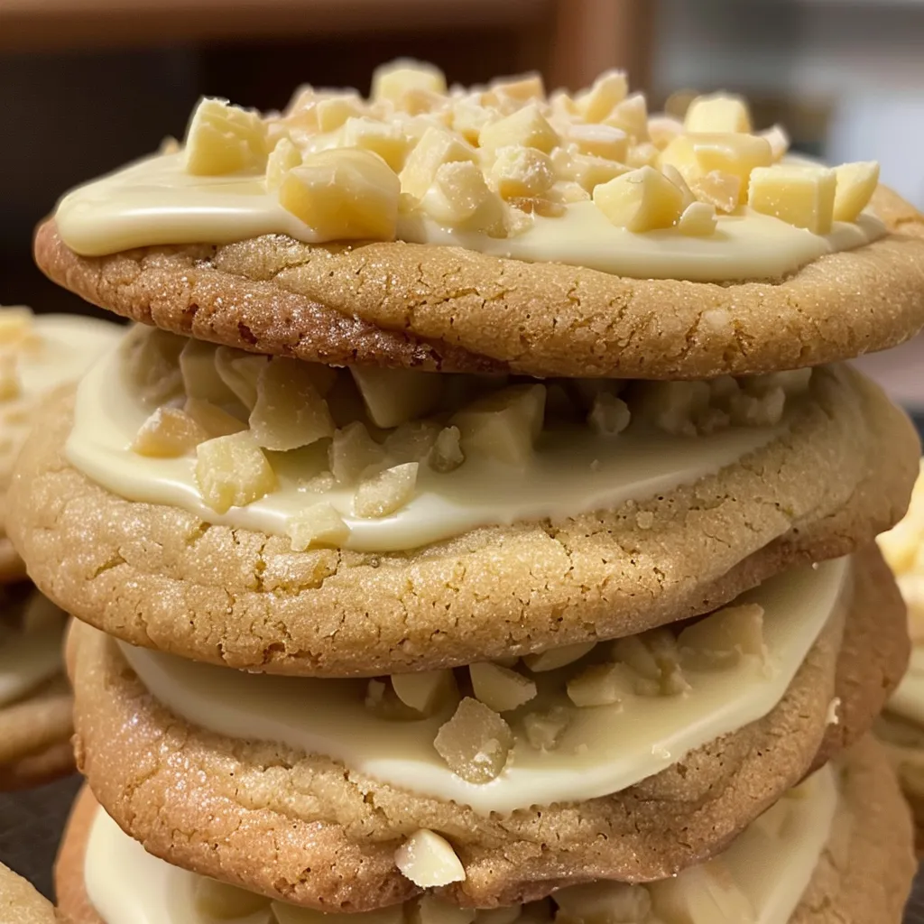 White Chocolate Dipped Chewy Maple Cookies for Christmas