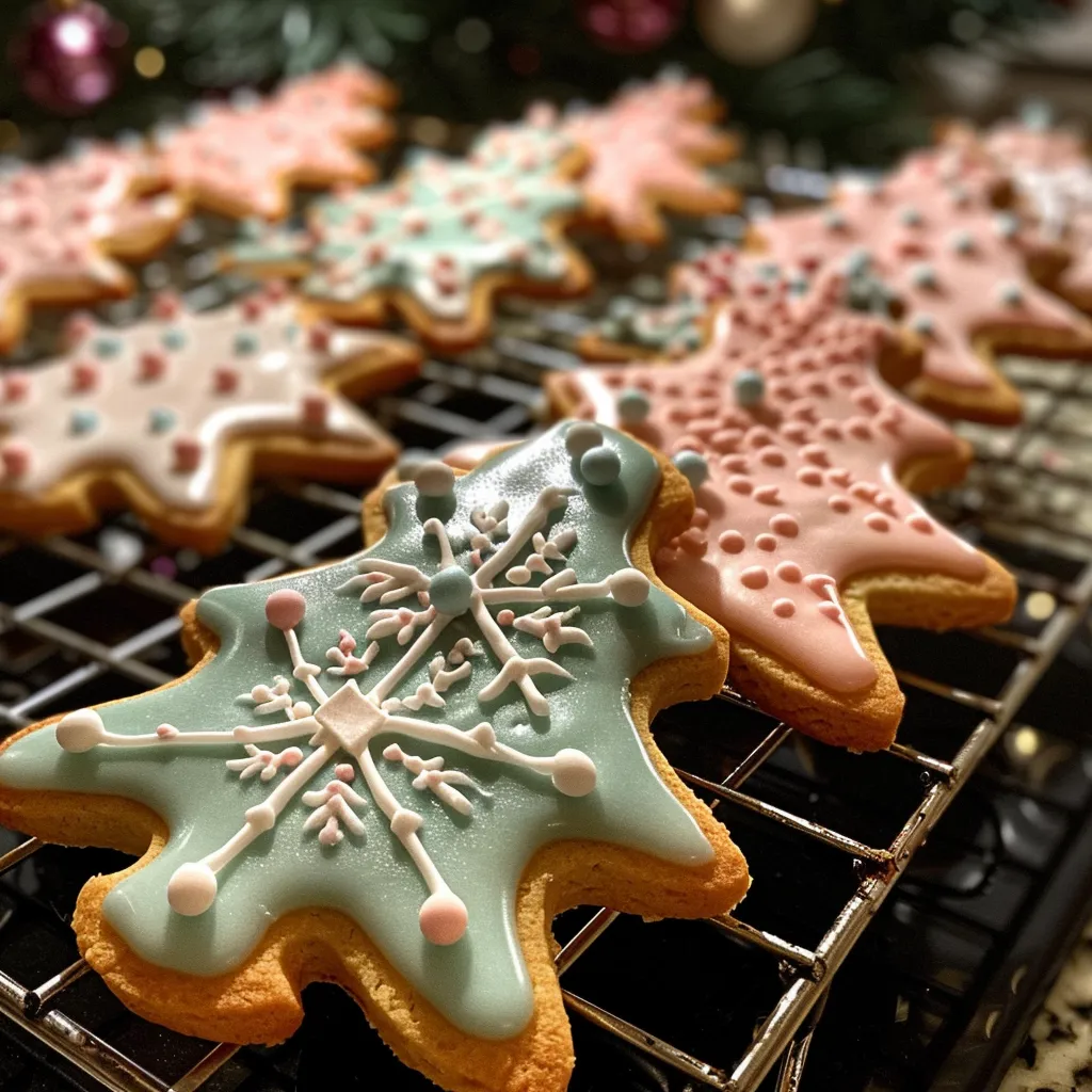 Winter Christmas Royal Icing Organic Sugar Cookies set 6 12 Artisan Party Kids Fun Santa Gingerbread Sweets Healthy Snowman Natural Homemade