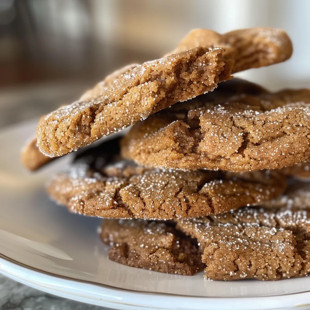Gingerbread Crinkle Cookies for the Holiday Cookie Swap