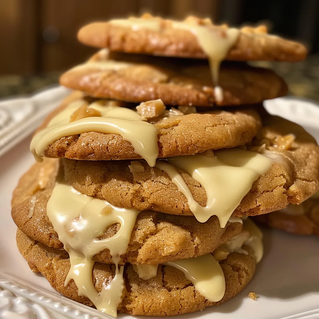 White Chocolate Dipped Chewy Maple Cookies for Christmas