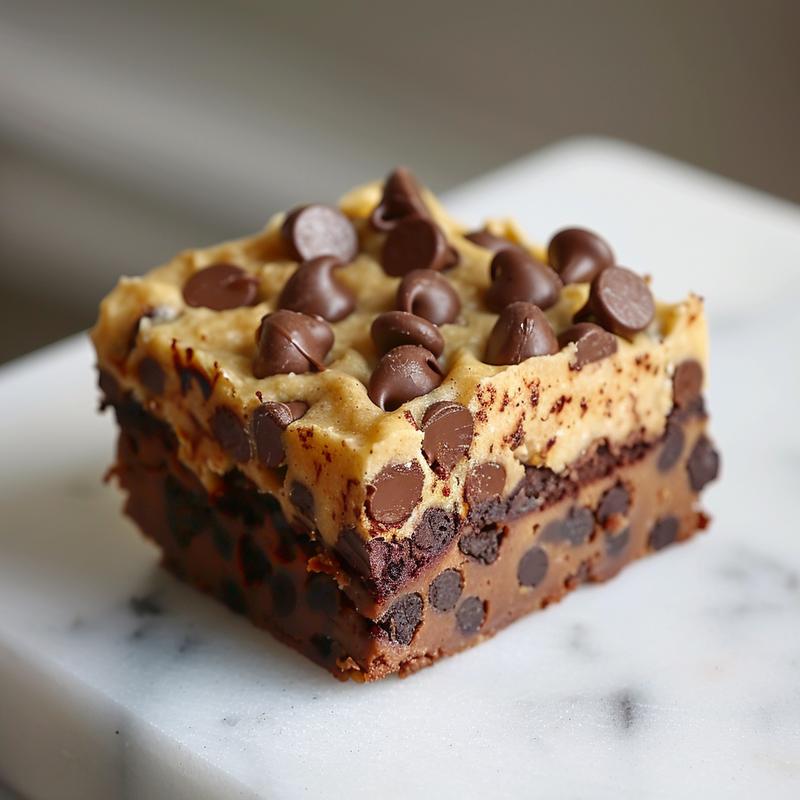 Close-up of football-shaped brookies on white marble.