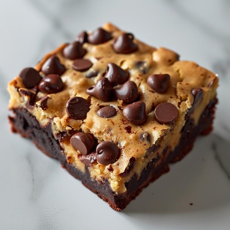 Close-up of football-shaped brookies on white marble.